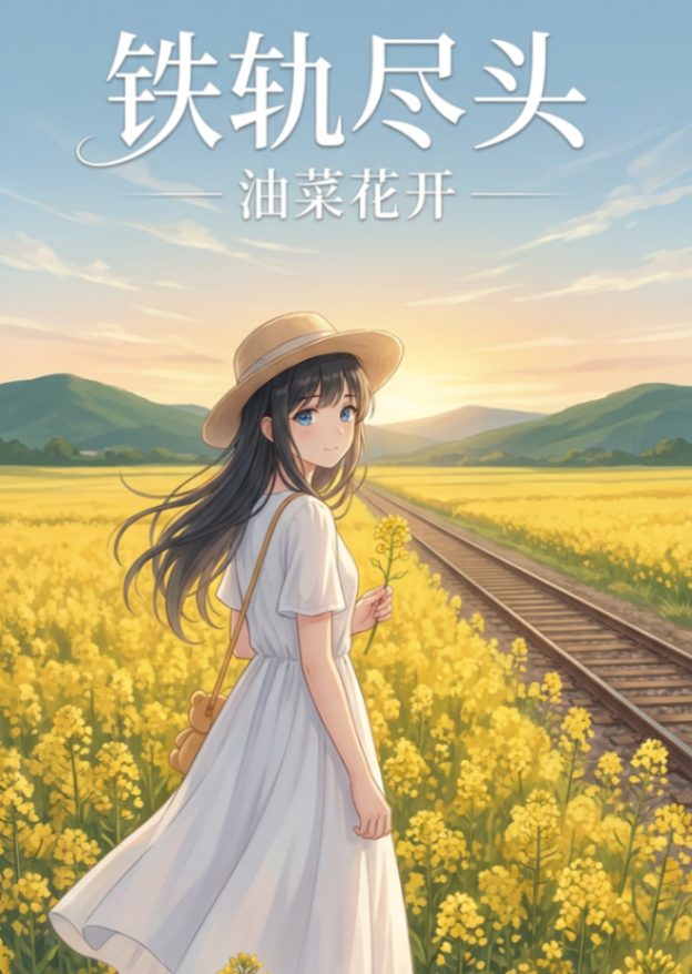 铁轨尽头，油菜花开